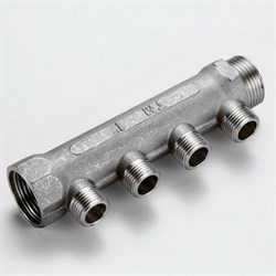 Коллектор Tiemme 3/4"х1/2" НР никелированный 3/4"х5вых серия 1912 - фото 25608