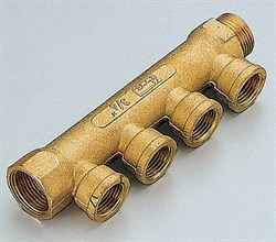 Коллектор Tiemme 3/4" х 1/2" ВР 3/4"х2вых серия 1932 - фото 25617