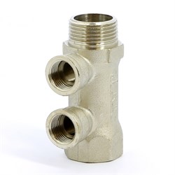 Коллектор Tiemme 3/4"х1/2" ВР никелированный 3/4"х3вых серия 1932 - фото 25621