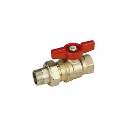 Кран шаровый Giacomini R919 Ду 15х20 ВР/американка полный проход переходн (бабочка) - фото 26115