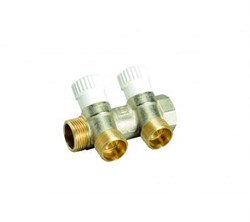 Коллектор Luxor  c вентилями регулировочными 3/4" x 1/2" x 2 выхода - фото 26830