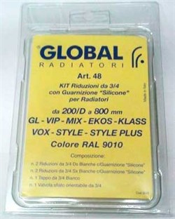 Монтажный комплект для подключения радиатора Global, размер 1/2" - фото 28920