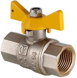 Кран шаровый газовый Valtec Valgas ВВ (бабочка) 1/2" - фото 29865