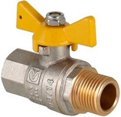 Кран шаровый газовый Valtec Valgas ВН (бабочка) 1/2" - фото 29867