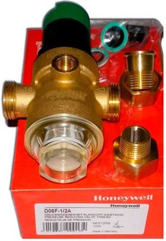Редуктор давления воды Honeywell 1/2", с фильтром для холодной воды, под аксиальный манометр - фото 30279 Редуктор давления воды Honeywell 1/2", с фильтром для холодной воды, под аксиальный манометр - фото 30279