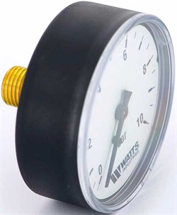 Манометр аксиальный Watts, размер 1/4", ф 63 мм, 0-10 бар - фото 30799