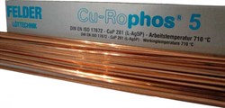 Твердый припой Felder Cu-Rophos®5, L-Ag5P, ф 2 мм, L=500 мм, 1 кг (холодоснабжение, кондиционирование) - фото 31675