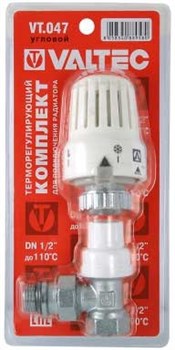 Терморегулятор Valtec 1/2" ВР-Нр угловой, радиаторный, в блистере - фото 32566