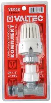 Терморегулятор Valtec 1/2" ВР-Нр прямой, радиаторный, в блистере - фото 32568