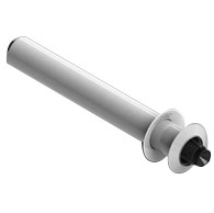 Конечный участок  дымохода Stout DN60/100, L=830 мм для горизонт.прохода через стену с оголовком из пластика - фото 34814