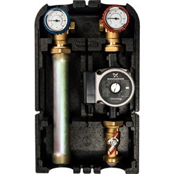 Насосная группа Stout с прямым контуром 1 с насосом Grundfos UPSO 25-65 в теплоизоляции, 35kW[DTм10°] - фото 34854