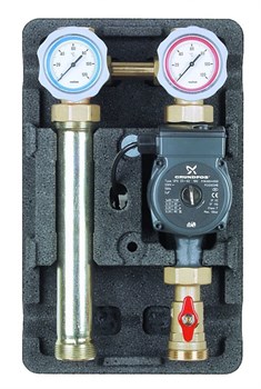 Насосная группа Meibes с насосом Grundfos UPS 25-60, 1", контур без смесителя (ME 66811.40) - фото 34984