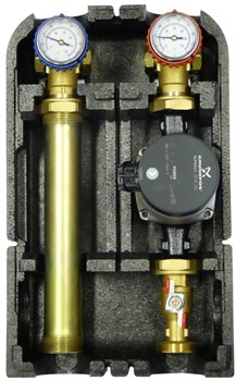 Насосная группа Barberi с прямым контуром 1" с насосом Grundfos ALPHA2L 25-60 в теплоизоляции (01G02500G) - фото 35014