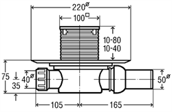 Трап горизонтальный регулируемый с сухим съемным затвором Viega с рамкой из нержавеющей стали ф50 (583248) - фото 37192