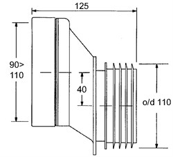 Эксцентрик для унитаза пластиковый, смещение 40мм, McALPINE ф90/110 (MRWC5) - фото 37350 Эксцентрик для унитаза пластиковый, смещение 40мм, McALPINE ф90/110 (MRWC5) - фото 37350