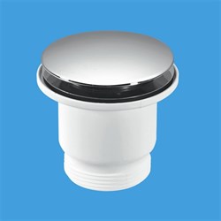 Выпуск для сифона McALPINE 1 1/2", пробка тип кнопка c решеткой D=70мм (CWS70-CB) - фото 37413