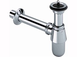 Сифон для раковины хромированный бутылочный 1 1/4" и с отводной трубкой Viega (366681) - фото 37969