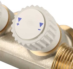 Коллектор Stout регулирующий 3/4" (Вр-Нр), 2 вых х 3/4" Нр, под евроконус - фото 40602