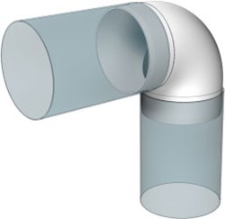 Колено 90° для круглых воздуховодов D 160 - фото 40715 Колено 90° для круглых воздуховодов D 160 - фото 40715