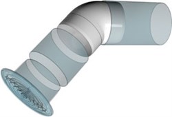 Колено 45° для круглых воздуховодов D 100 - фото 40725 Колено 45° для круглых воздуховодов D 100 - фото 40725