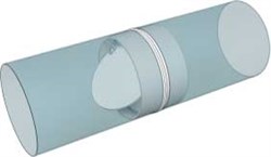 Соединитель круглых воздуховодов с обратным клапаном D 125 - фото 40794