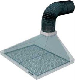 Соединитель квадратного сечения 90 х 90 с круглым воздуховодом D 100 - фото 40885