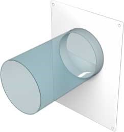 Площадка торцевая пластиковая 180 х 250 фланец D 130 - фото 40915 Площадка торцевая пластиковая 180 х 250 фланец D 130 - фото 40915