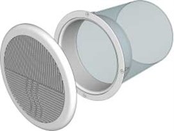 Решетка вентиляционная круглая, разъемная D143 с фланцем D100 - фото 41077 Решетка вентиляционная круглая, разъемная D143 с фланцем D100 - фото 41077