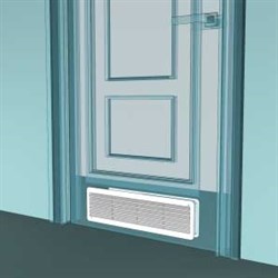 Решетка вентиляционная переточная 450х91, бежевая, комплект 2 шт - фото 41237