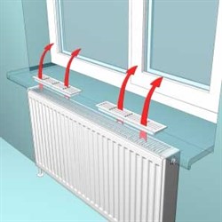 Решетка вентиляционная переточная 450х91, бежевая, комплект 2 шт - фото 41238