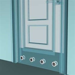 Решетка переточная круглая, разъемная D70 с фланцем D50, комплект 2 шт, полистирол - фото 41240