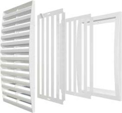 Решетка вентиляционная с регулируемым живым сечением, разъемная 200х200, слоновая кость - фото 41290 Решетка вентиляционная с регулируемым живым сечением, разъемная 200х200, слоновая кость - фото 41290