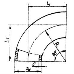 Отвод стальной крутоизогнутый бесшовный 90гр Дн 273х7.0 (Ду 250) под приварку ГОСТ 17375-2001 - фото 41795 Отвод стальной крутоизогнутый бесшовный 90гр Дн 273х7.0 (Ду 250) под приварку ГОСТ 17375-2001 - фото 41795