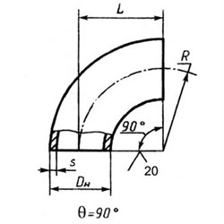 Отвод стальной крутоизогнутый шовный 90гр Дн 33,5х2,6 (Ду 25) под приварку ТУ 1468-002-90155462-12 - фото 41879 Отвод стальной крутоизогнутый шовный 90гр Дн 33,5х2,6 (Ду 25) под приварку ТУ 1468-002-90155462-12 - фото 41879
