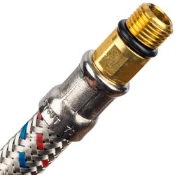 Гибкая подводка для смесителя Stout штуцер M10 (18 мм) x ВР 1/2", 40 см - фото 43953