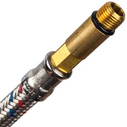 Гибкая подводка для смесителя Stout штуцер M10 (35 мм) x ВР 1/2", 50 см - фото 43989