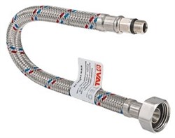 Гибкая подводка для смесителя Valtec штуцер M10 (18 мм) x ВР 1/2", 40 см - фото 44015