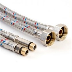 Гибкая подводка для смесителя ELKA штуцер M10 x ВР 1/2", пара, 30 см - фото 44097