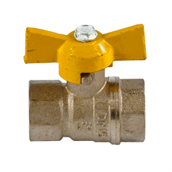 Кран шаровый газовый Галлоп Стандарт 230  Ду 15 ВР/ВР (бабочка) - фото 44307