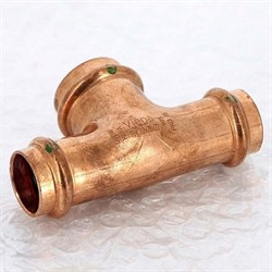 Тройник редукционный пресс для медных труб Viega 18 x 22 x 18 - фото 45371