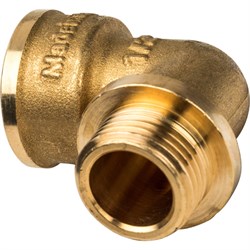 Угол с упором НВ латунный Stout 1 1/4" - фото 47498