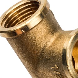 Тройник ВВ латунный Stout 1/4" - фото 47594