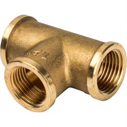 Тройник ВВ латунный Stout 3/8" - фото 47597