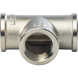 Тройник ВВ никелированный Stout 2" - фото 47670