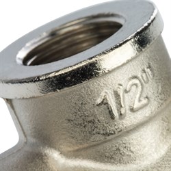 Тройник переходной ВВ никелированный Stout 1" x 1/2" x 1" - фото 47697