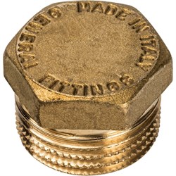 Заглушка НР латунная Stout 1/4" - фото 47722