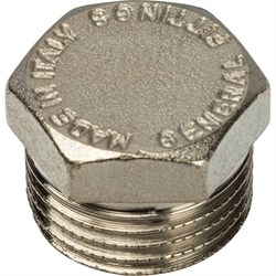Заглушка НР никелированная Stout 1/2" - фото 47745