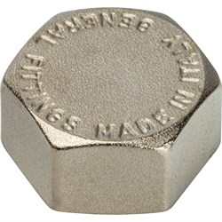 Заглушка ВР никелированная Stout 1/2" - фото 47779