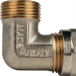 Угол НР обжимной для мeталлопластиковых труб Stout 20 x 1/2" - фото 48973