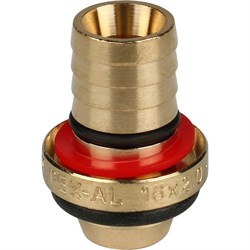 Угол НР обжимной для мeталлопластиковых труб Stout 26 x 3/4" - фото 49004